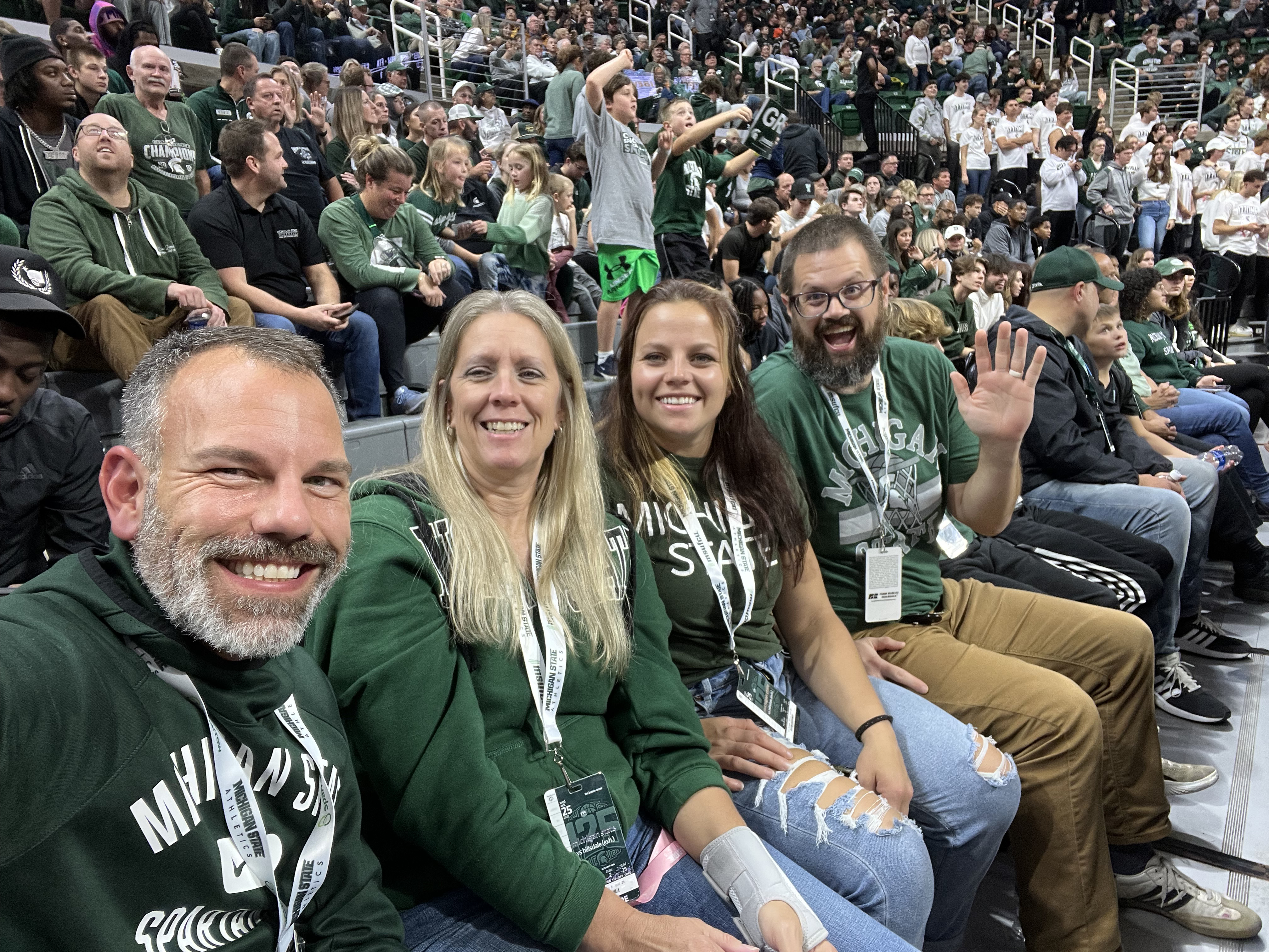 Michigan Millers employees at sports event.